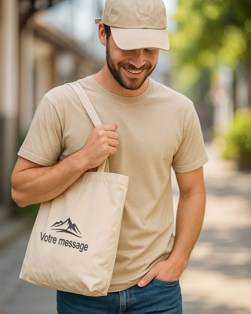 Tote Bag Gastronomique Brode - Coton Bio Ma Table Mon Jardin