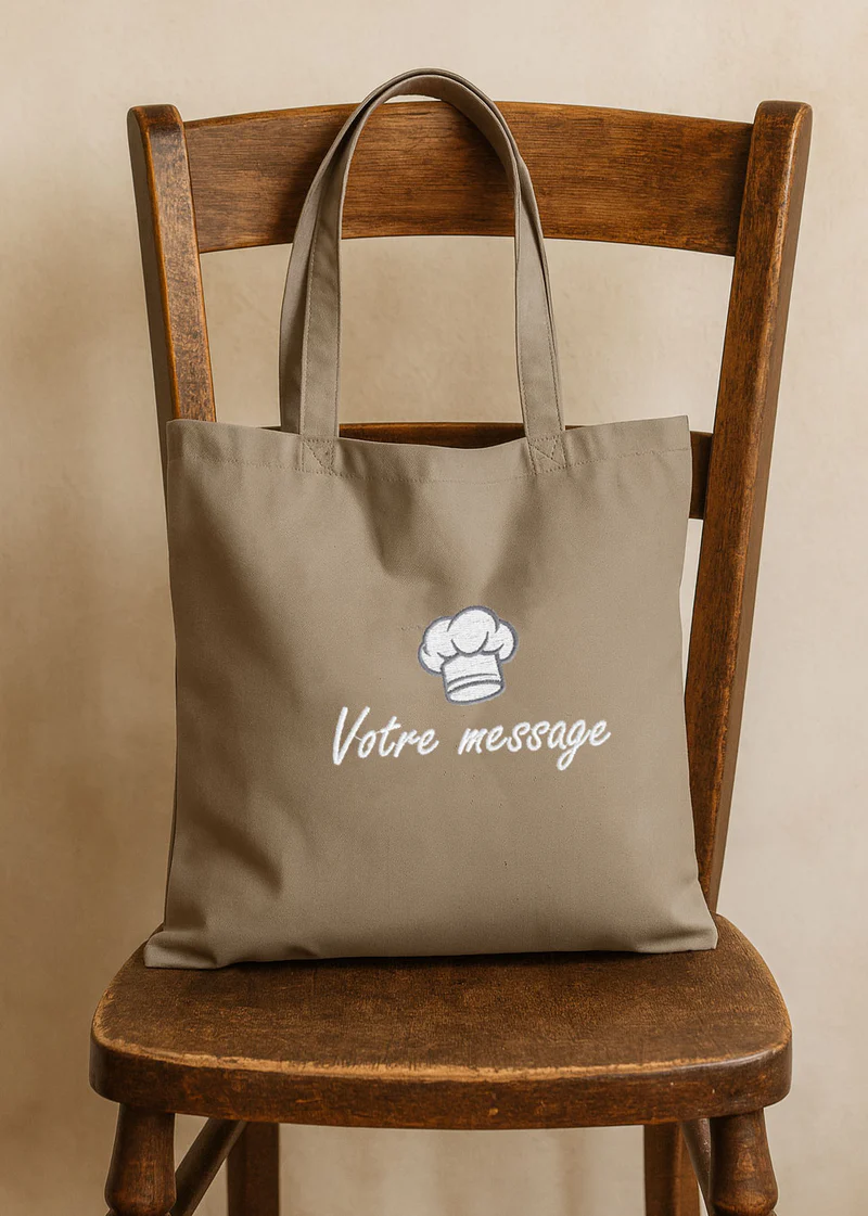 Tote Bag Gastronomique Brode - Coton Bio Ma Table Mon Jardin – Image 2